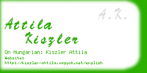 attila kiszler business card